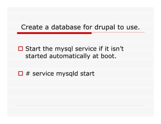 Lamp Server With Drupal Installation