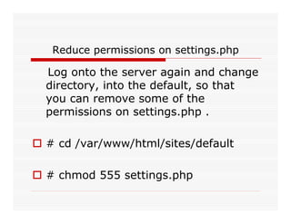 Lamp Server With Drupal Installation