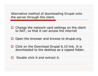 Lamp Server With Drupal Installation