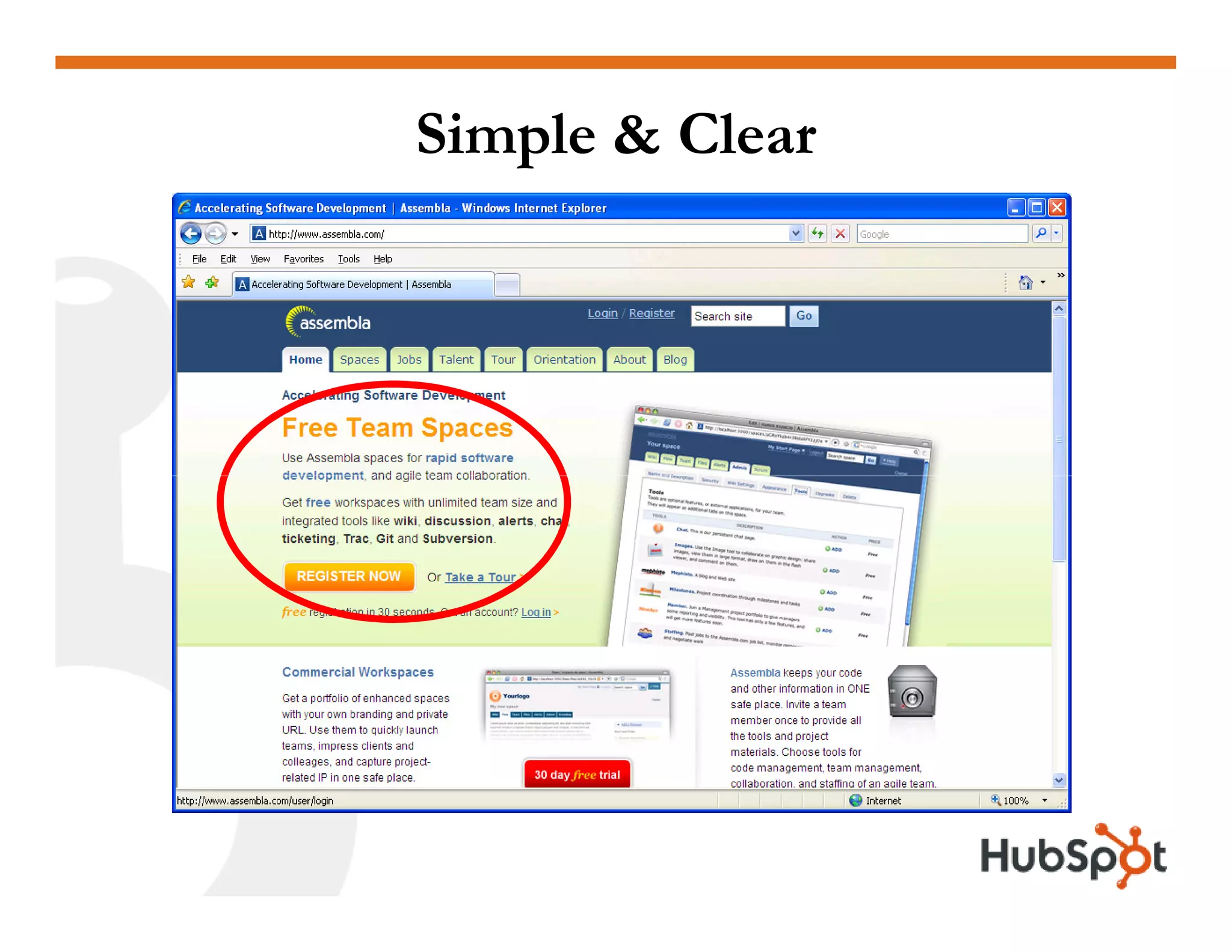 Lead Generation - Landing Page HubSpot May2009