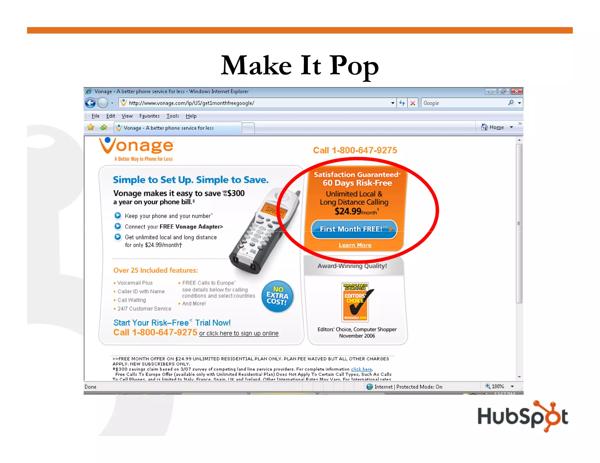 Lead Generation - Landing Page HubSpot May2009
