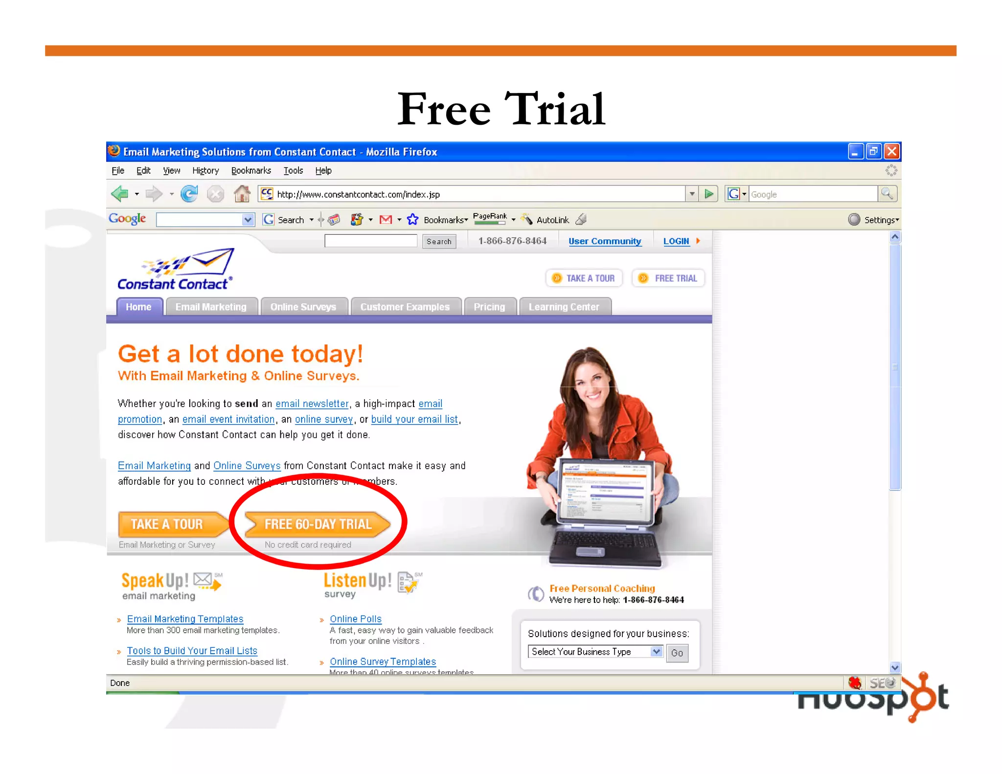 Lead Generation - Landing Page HubSpot May2009
