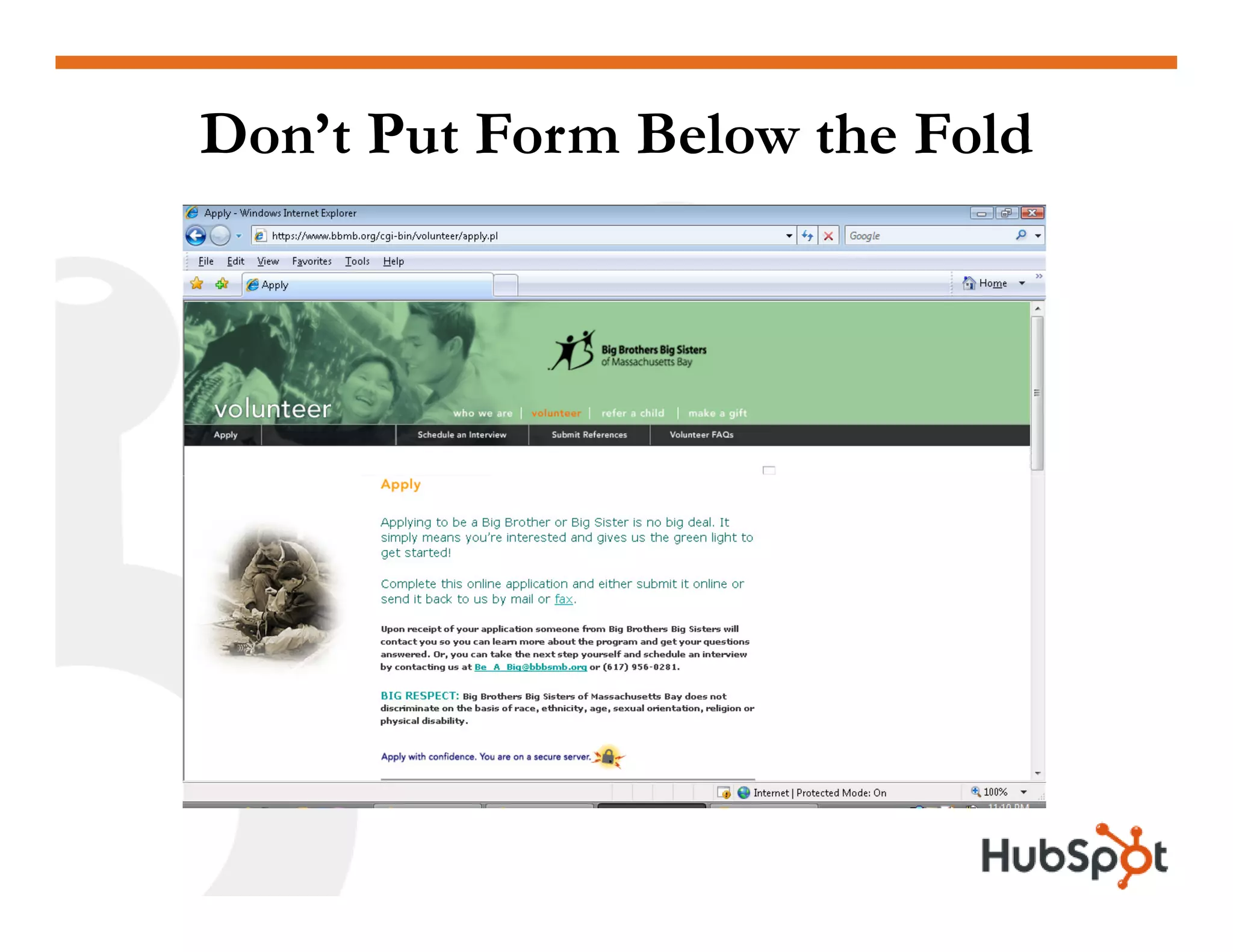 Lead Generation - Landing Page HubSpot May2009