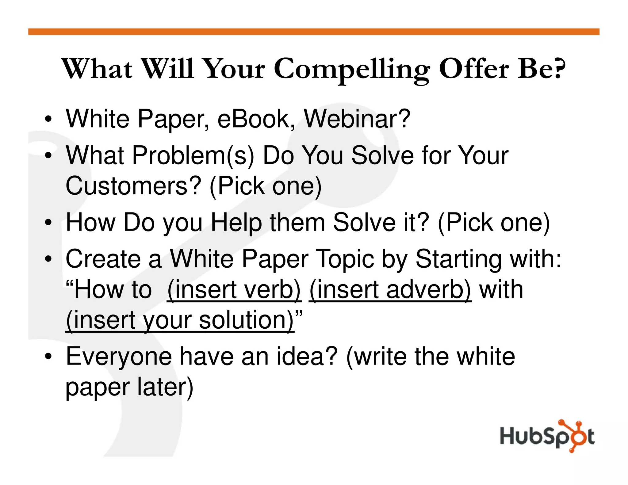 Lead Generation - Landing Page HubSpot May2009