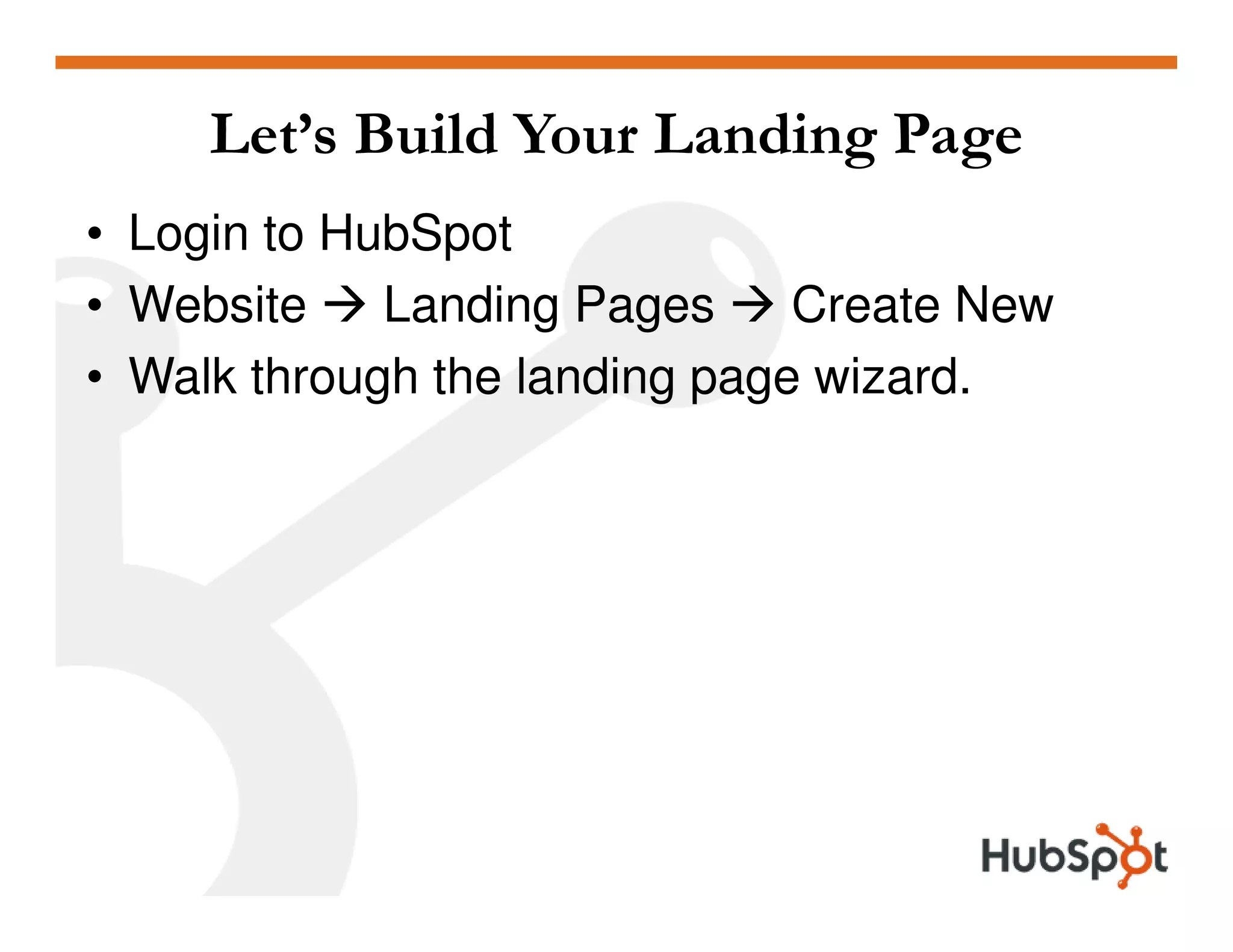 Lead Generation - Landing Page HubSpot May2009