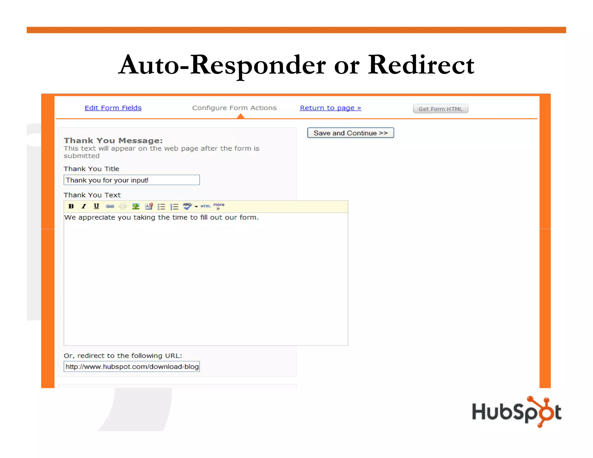 Lead Generation - Landing Page HubSpot May2009