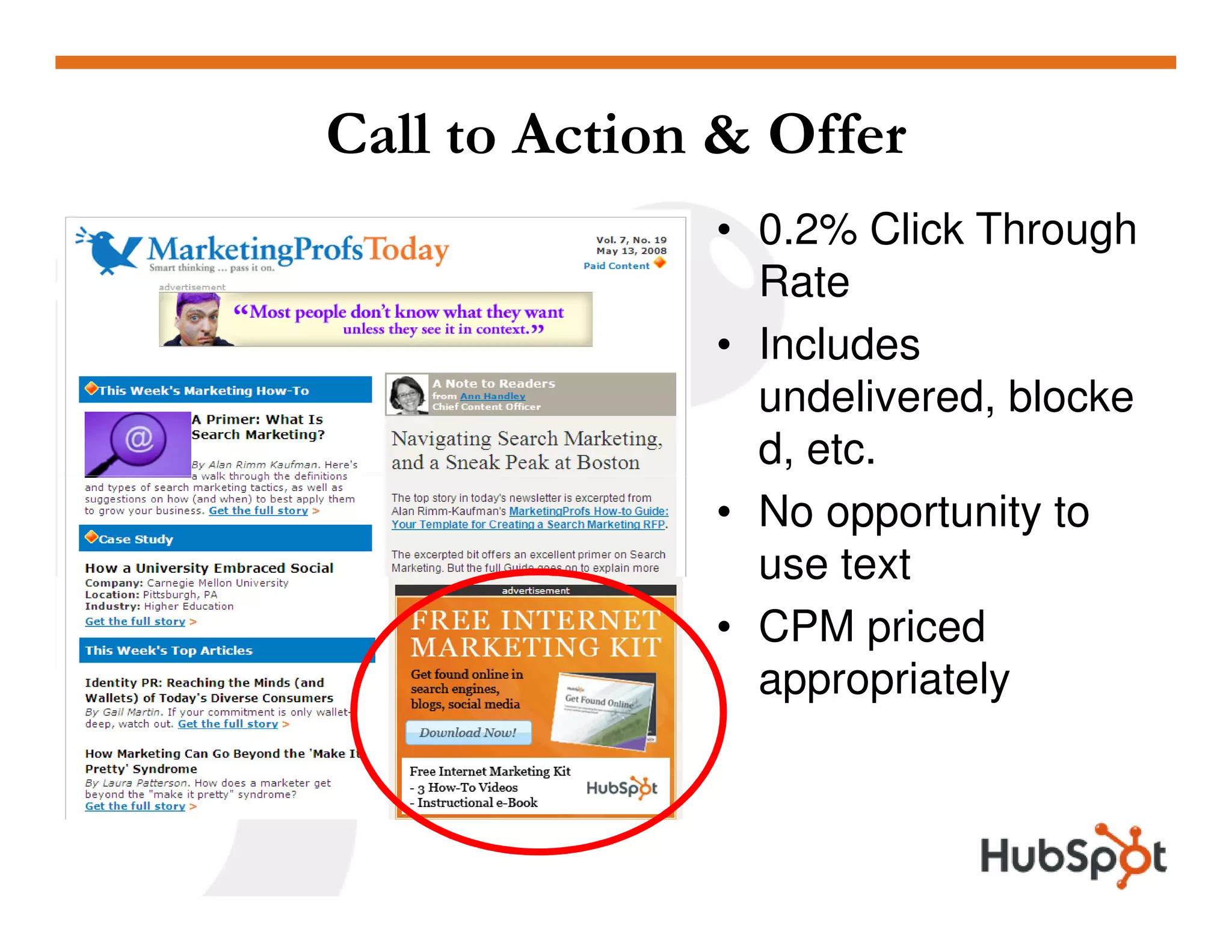 Lead Generation - Landing Page HubSpot May2009
