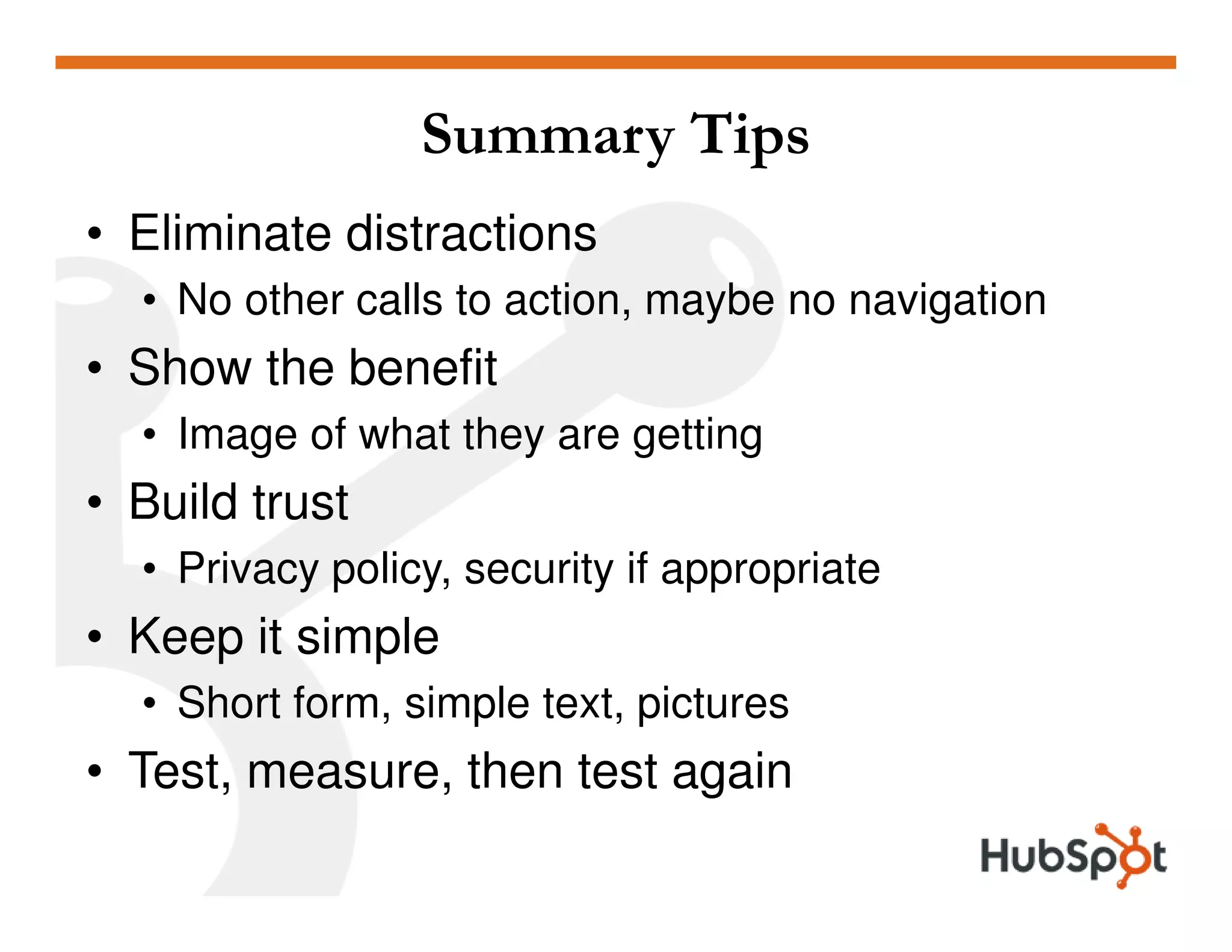 Lead Generation - Landing Page HubSpot May2009