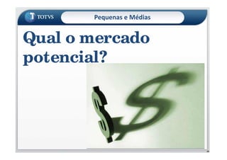 Pequenas e Médias
Qual o mercado
potencial?
29
 