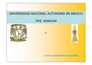 UNIVERSIDAD NACIONAL AUTONOMA DE MÉXICO

             FES ARAGON




                  JAVIER SOMBRERERO HERNÀNDEZ
 