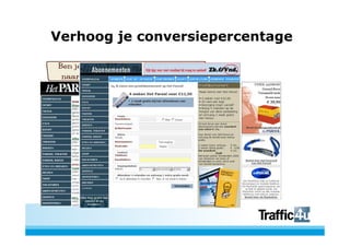 Verhoog je conversiepercentage
 