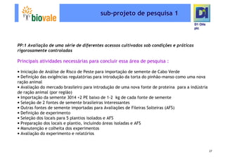 Microsoft Power Point   Programa De Pesquisa Em Rede Bio Vale]D1 Oils