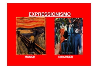 EXPRESSIONISMOEXPRESSIONISMO
MUNCH KIRCHNER
 