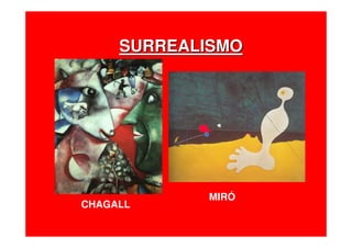 CHAGALL
MIRÓ
SURREALISMOSURREALISMO
 