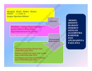 Aplikasi Hidden Markov Model | PPT