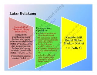 Aplikasi Hidden Markov Model | PPT image.