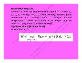 Aplikasi Hidden Markov Model | PPT