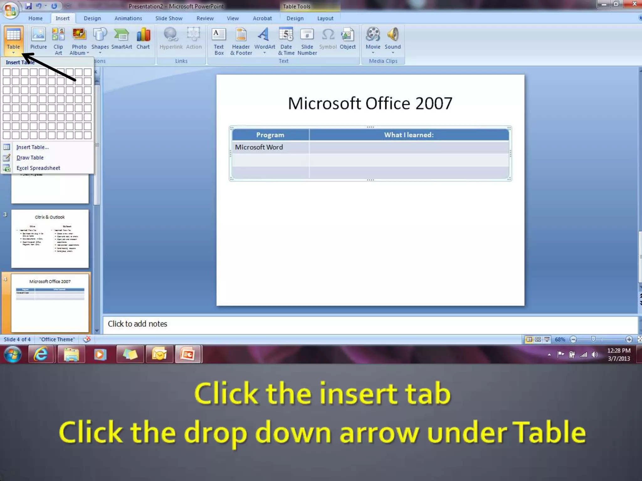 Microsoft PowerPoint 2007