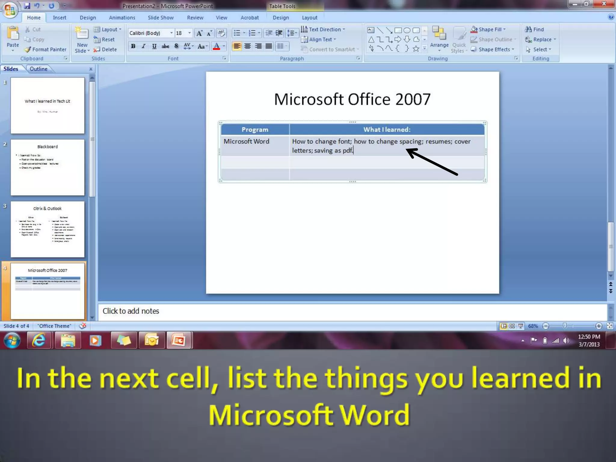 Microsoft PowerPoint 2007