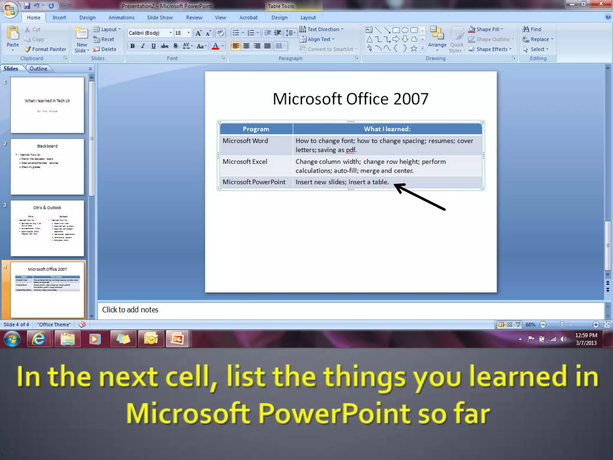 Microsoft PowerPoint 2007