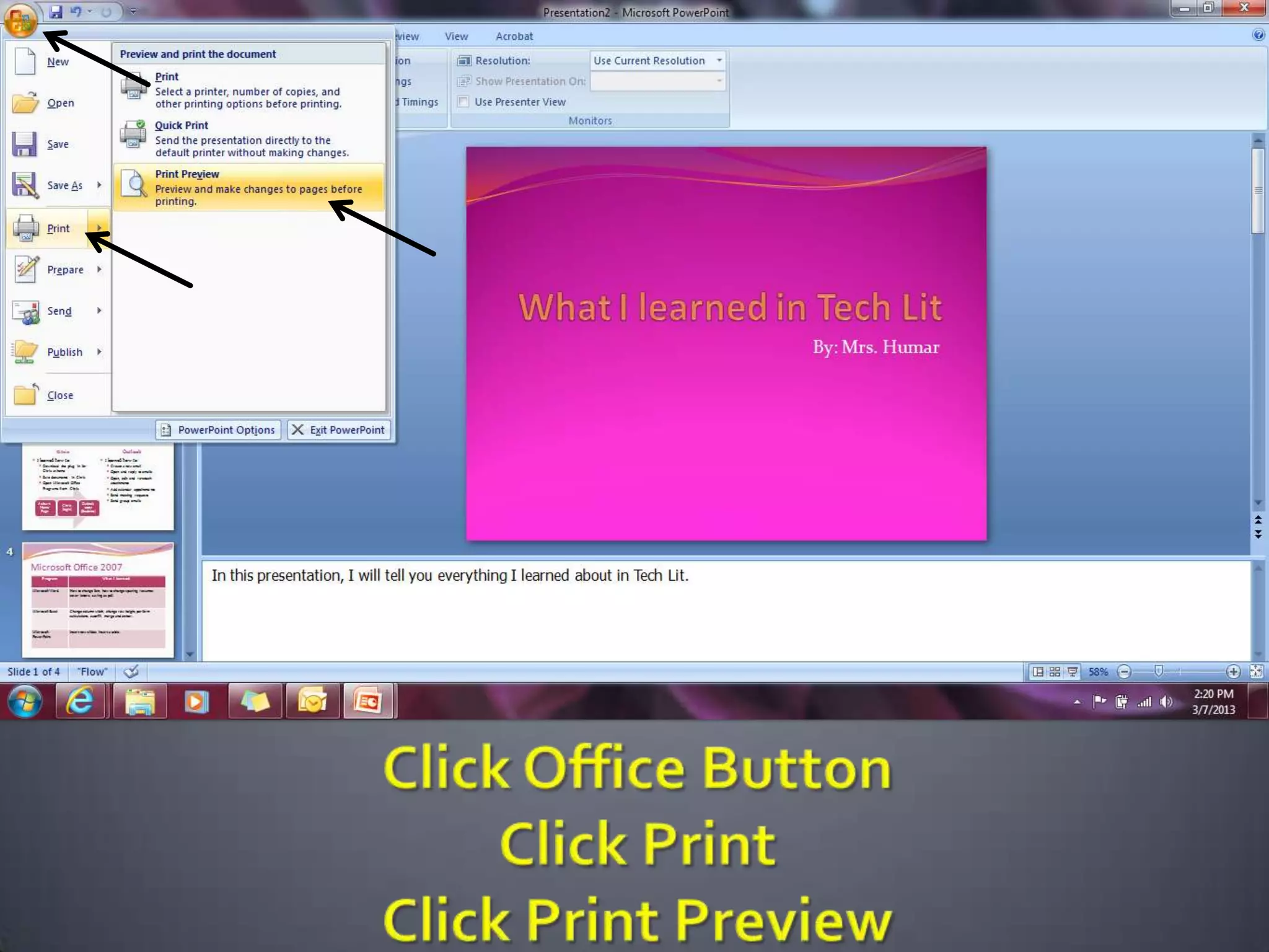Microsoft PowerPoint 2007