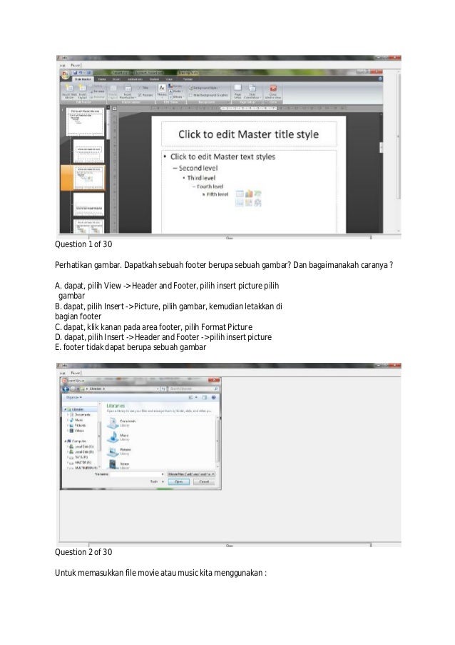 contoh ujian Microsoft powerpoint 2007 contoh ujian Microsoft powerpoint 2007