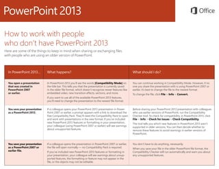 Microsoft PowerPoint 2013 Quickstart Slide 9