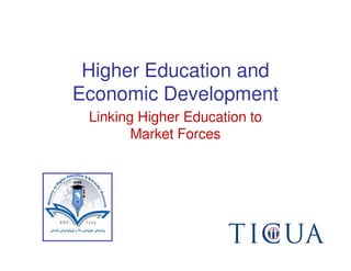 Higher Education and
Economic Development
 Linking Higher Education to
        Market Forces
 
