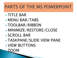 Microsoft powerpoint partsviews | PPT