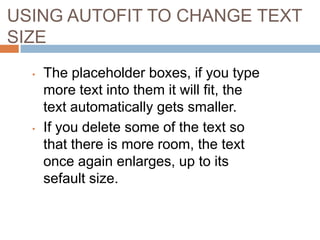 Microsoft powerpoint´s basic text formatting tools | PPT