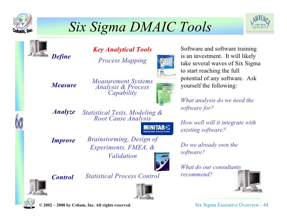 six sigma executive overview six sigma tools