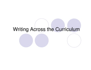 Writing Across the Curriculum
 