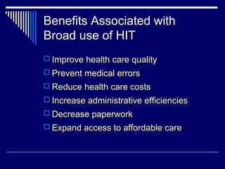 Health Care Information Exchange Strategy & Roadmap | PPT