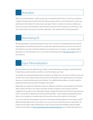 Microsoft privacy statement | PDF