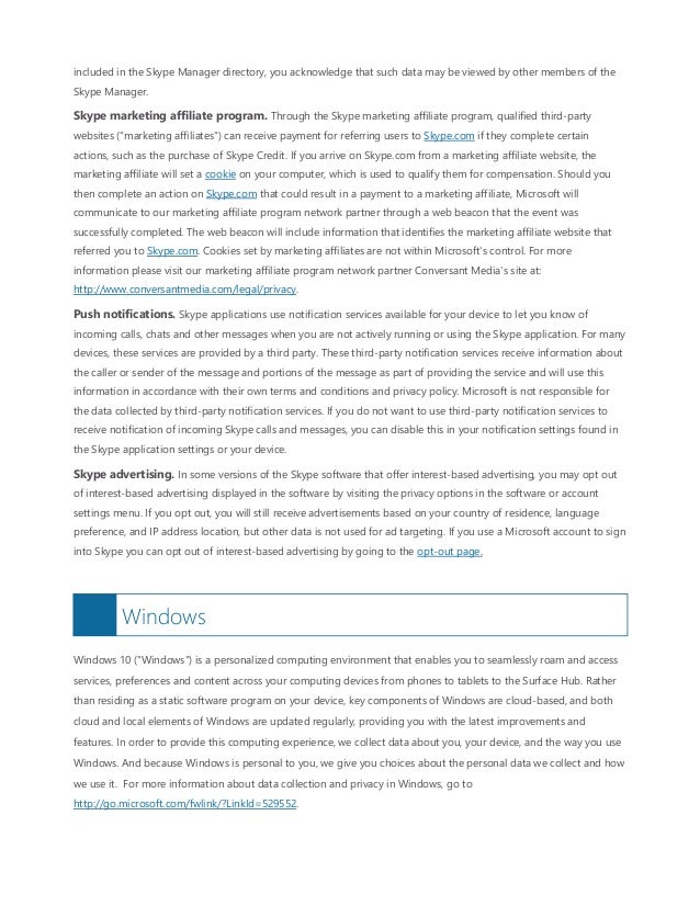 Microsoft privacy statement