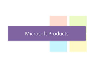 Microsoft Products 
 