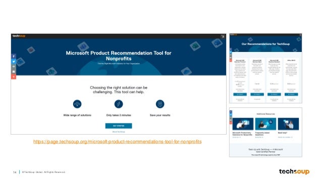 14 © TechSoup Global. All Rights Reserv ed.
https://page.techsoup.org/microsoft-product-recommendations-tool-for-nonprofits
 