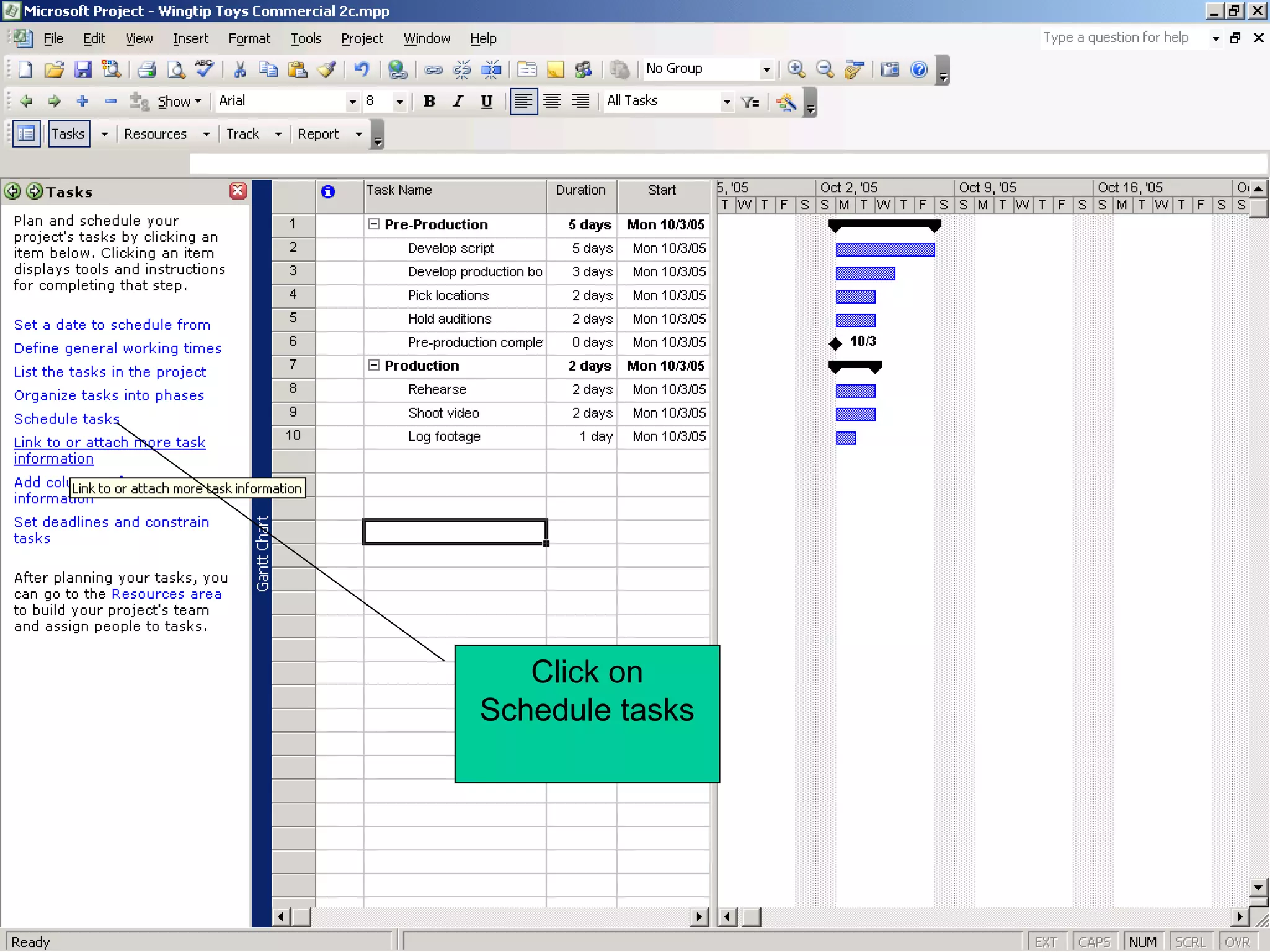 Click on
Schedule tasks
 