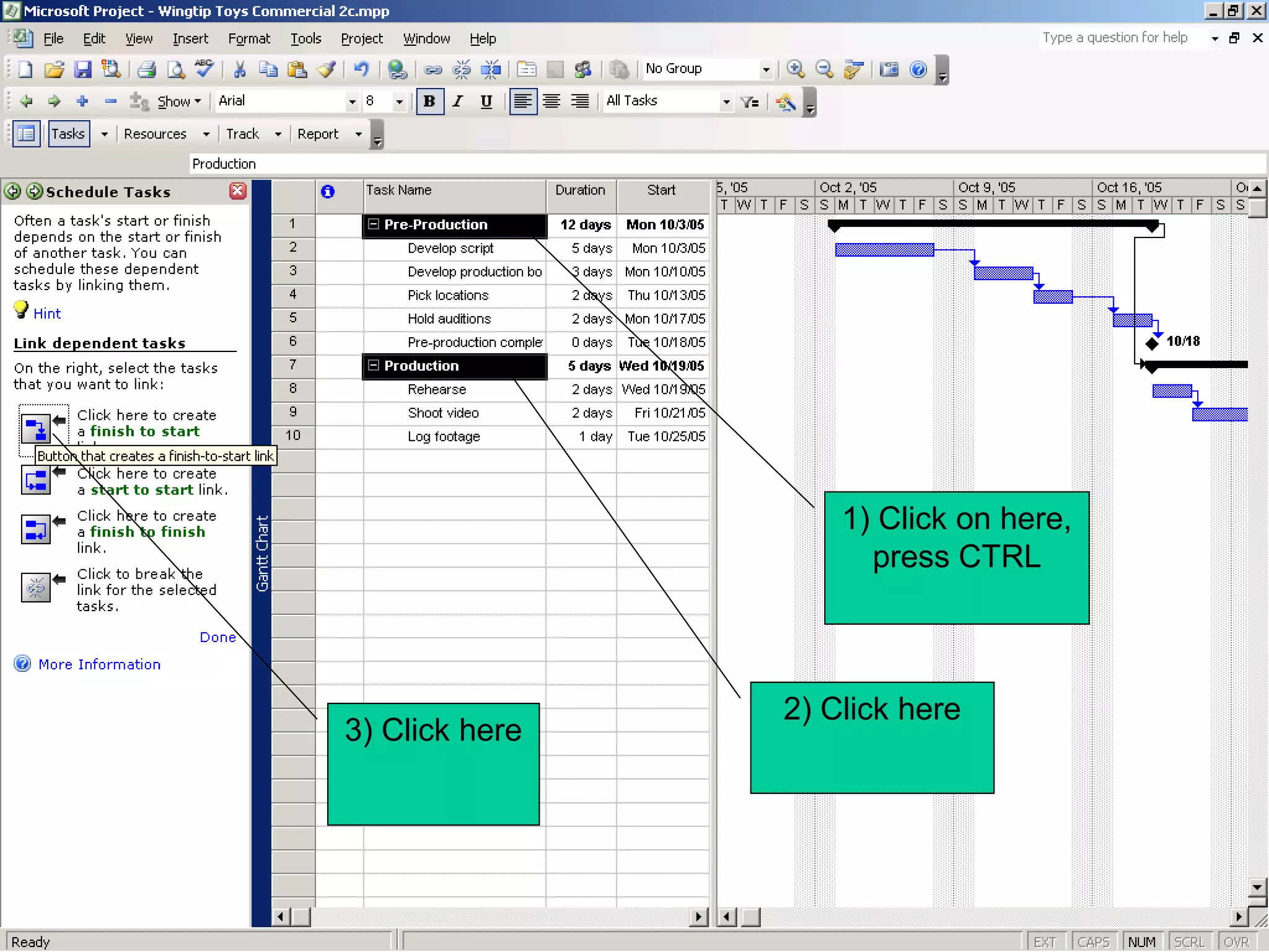 1) Click on here,
                      press CTRL



                2) Click here
3) Click here
 