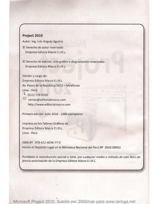 Microsoft project 2010 (final)