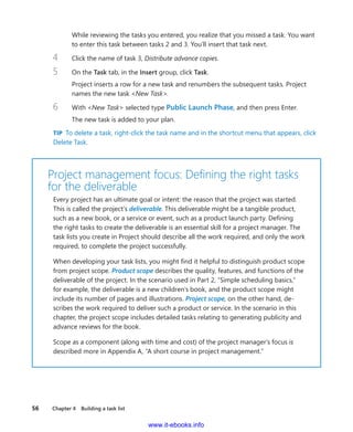 Microsoft project 2013 step by step | PDF