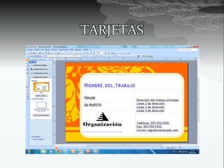 TARJETAS
 