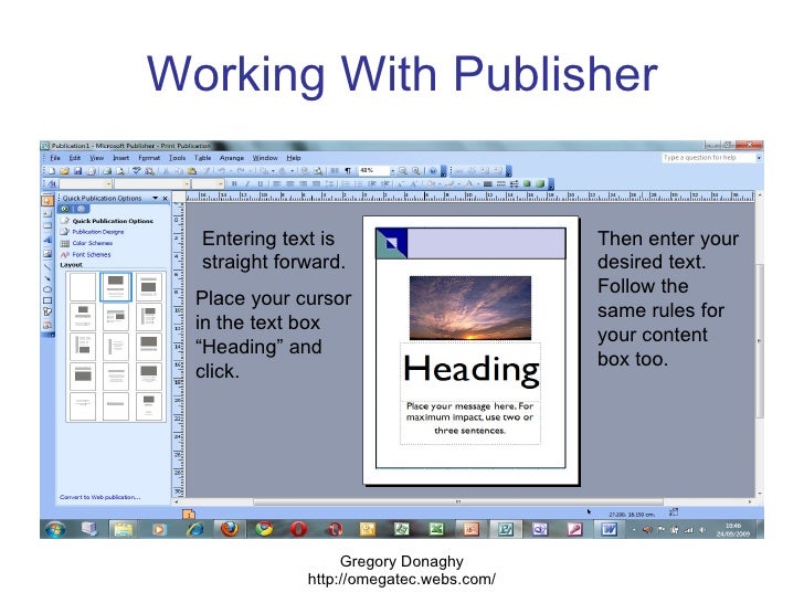 how to use publisher