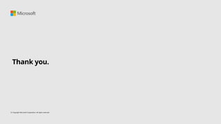 © Copyright Microsoft Corporation. All rights reserved.
Thank you.
 