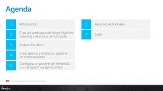 Microsoft Reactor - Creando un modelo de Regresión con Azure Machine Learning Designer.pptx