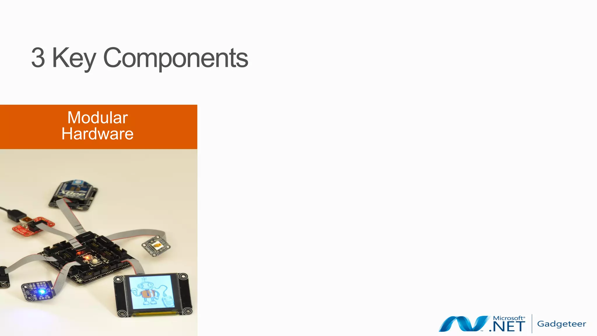 3 Key Components

  Modular
  Hardware
 