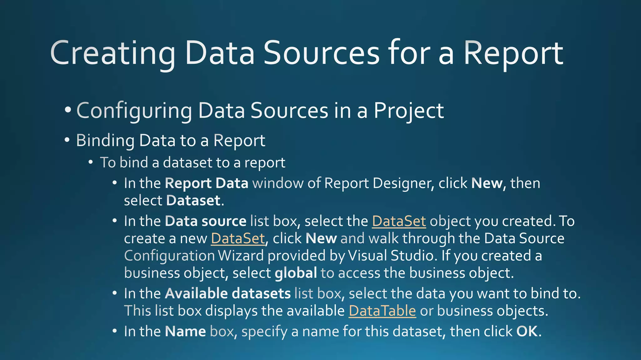 DataSet
DataSet



          DataTable
 