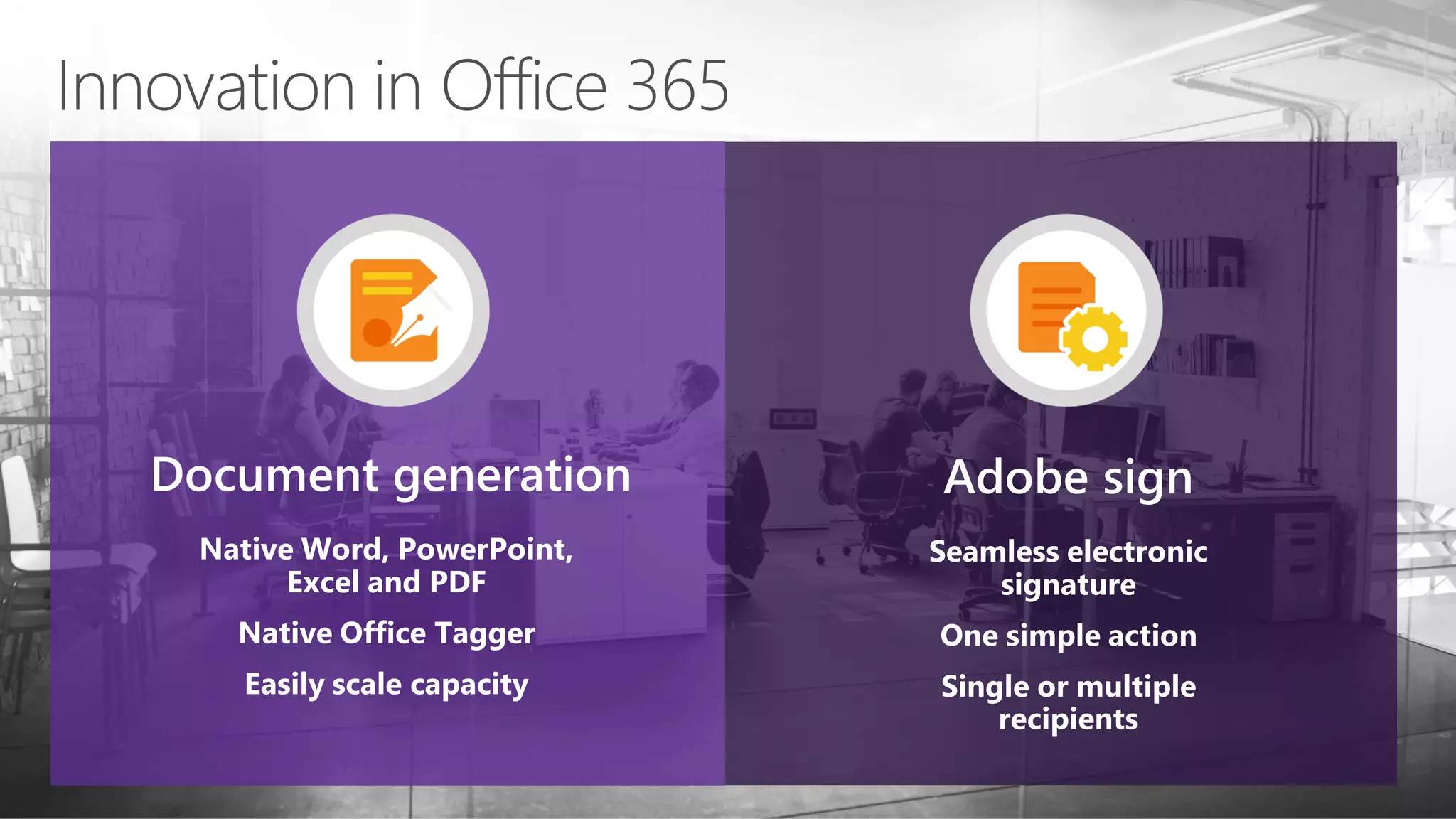 Innovation in Office 365
 