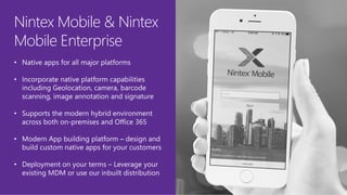 Nintex Mobile & Nintex
Mobile Enterprise
 