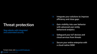 Threat protection
aka.ms/MTPTrialGuide